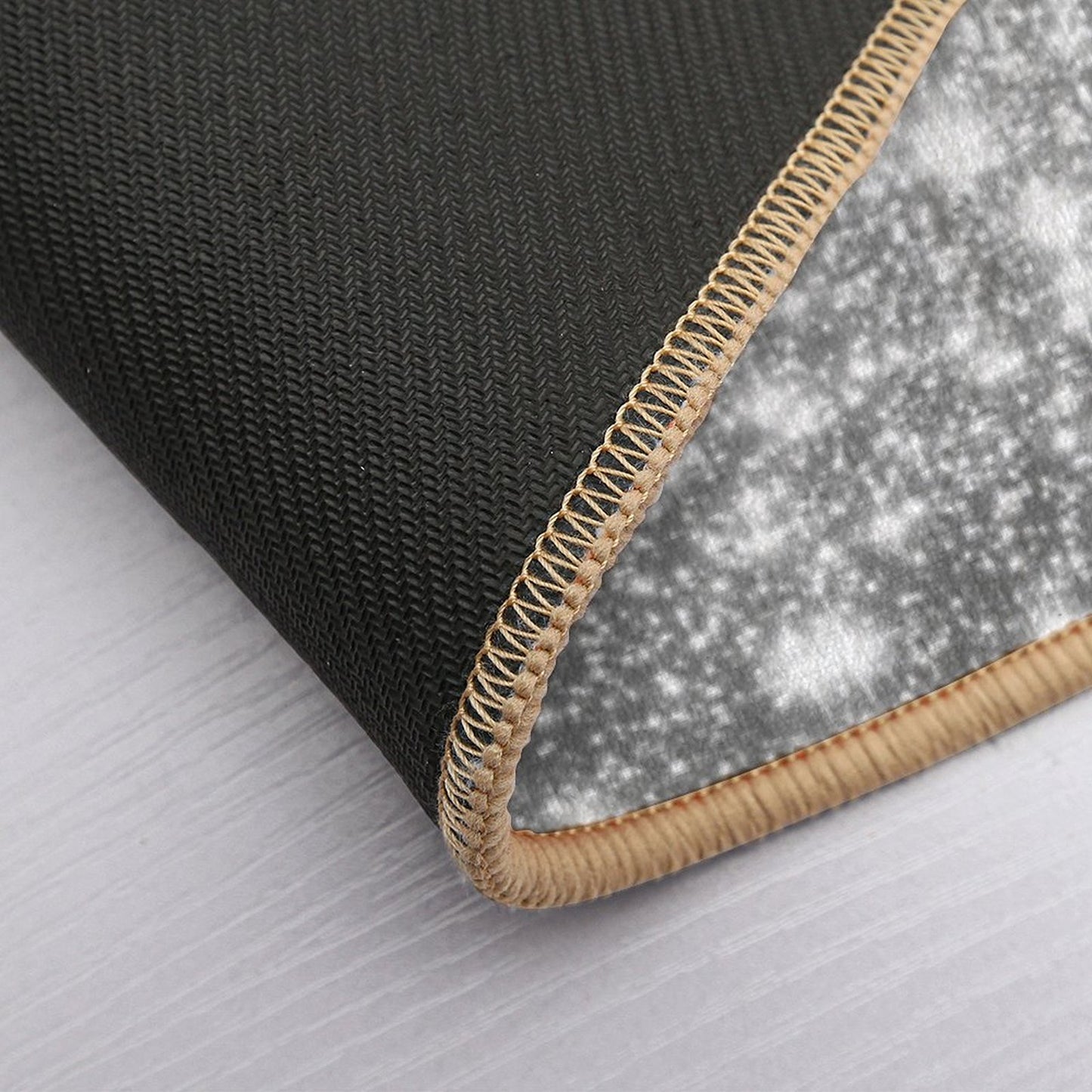 Galaxy Sparkle Stars Silver Gray Bath Mat