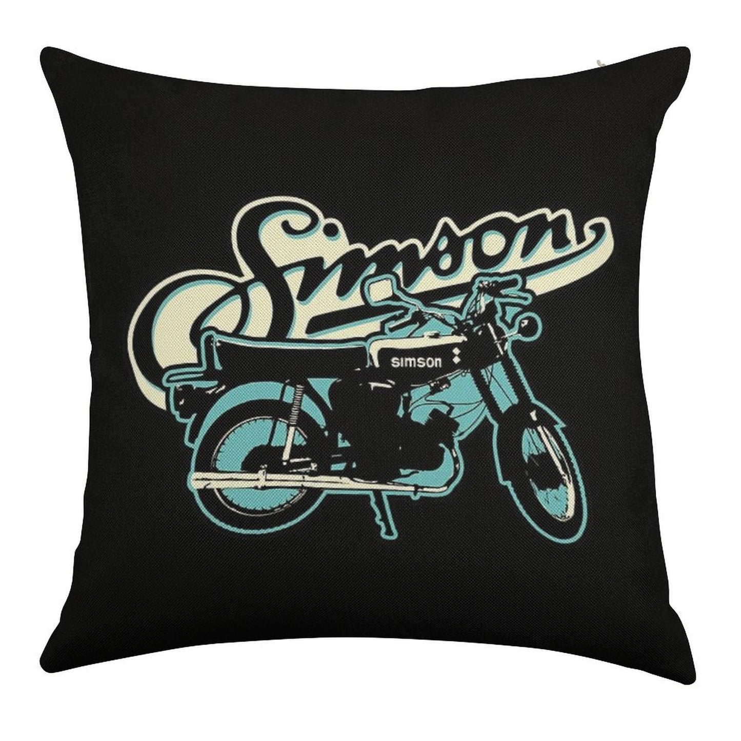 S51 Moped Drivers And GDR Fans. Linen Throw Pillow Cover
