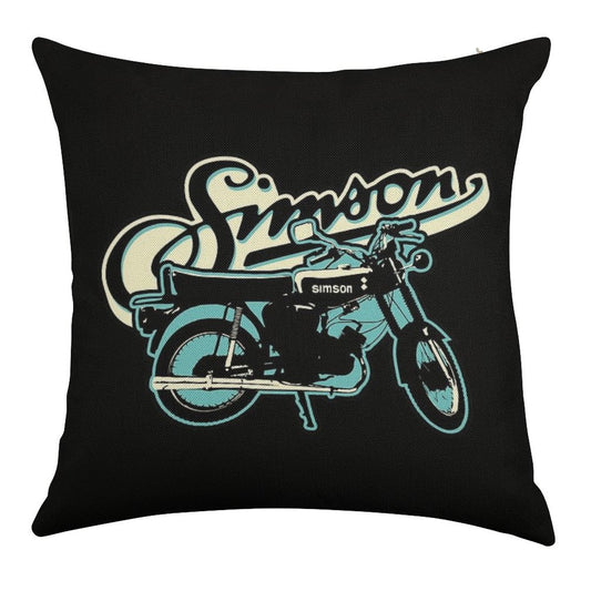 S51 Moped Drivers And GDR Fans. Linen Throw Pillow Cover