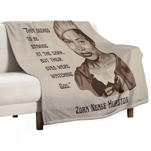 Zora Neale Hurston Portrait And Quote Throw Blanket