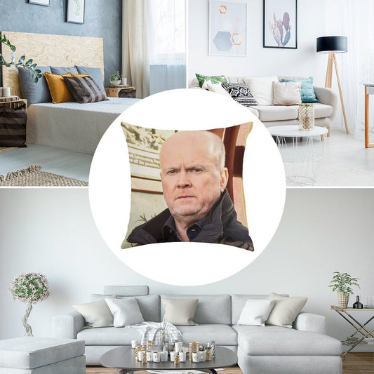 Phil Mitchell Eastenders And British TV Icon (Steve McFadden) Linen Throw Pillow Cover