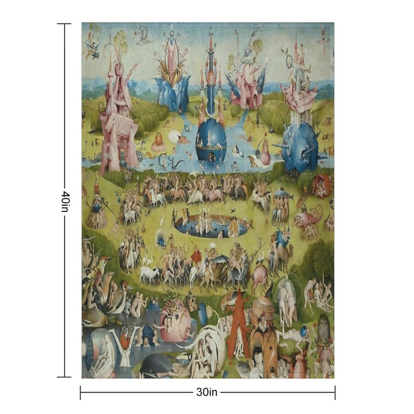 The Garden of Earthly Delights - Hieronymus Bosch Throw Blanket