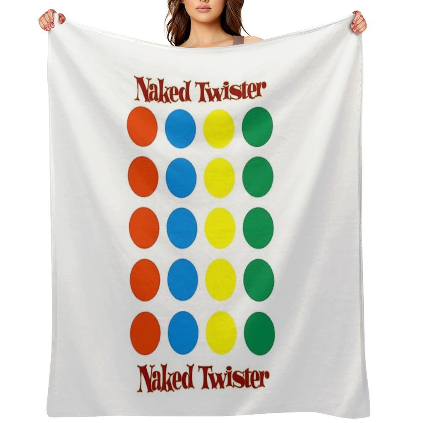Naked Twister Throw Blanket