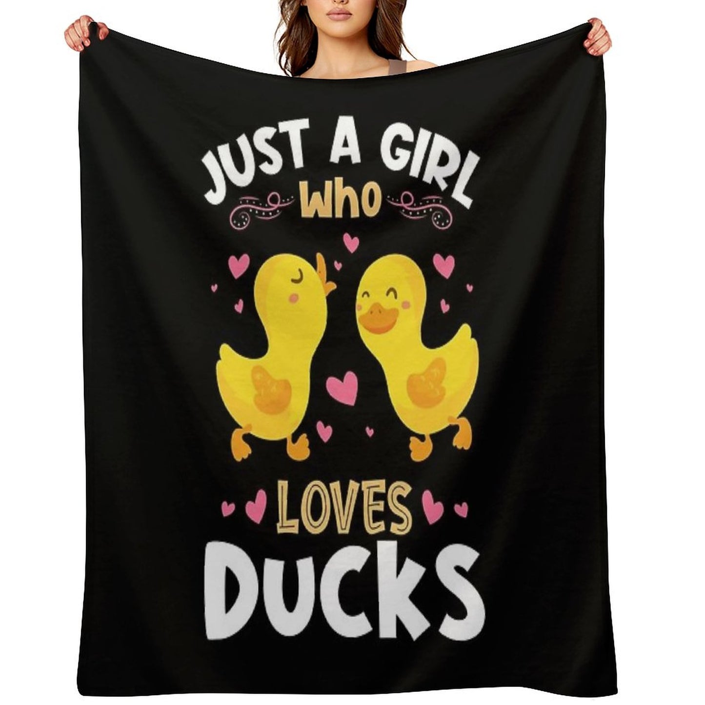 Just A Girl Who Loves Ducks Gift Throw Blanket