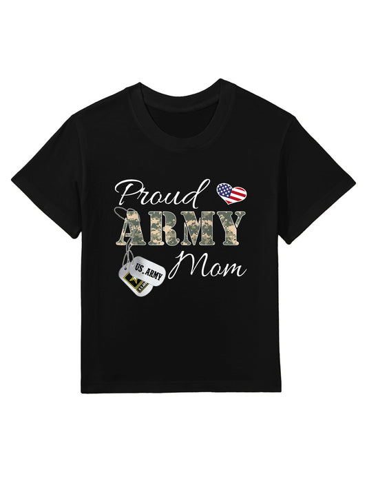 Proud Army Mom Army Graduation Gift Military Mom T-shirt Kids T-Shirt