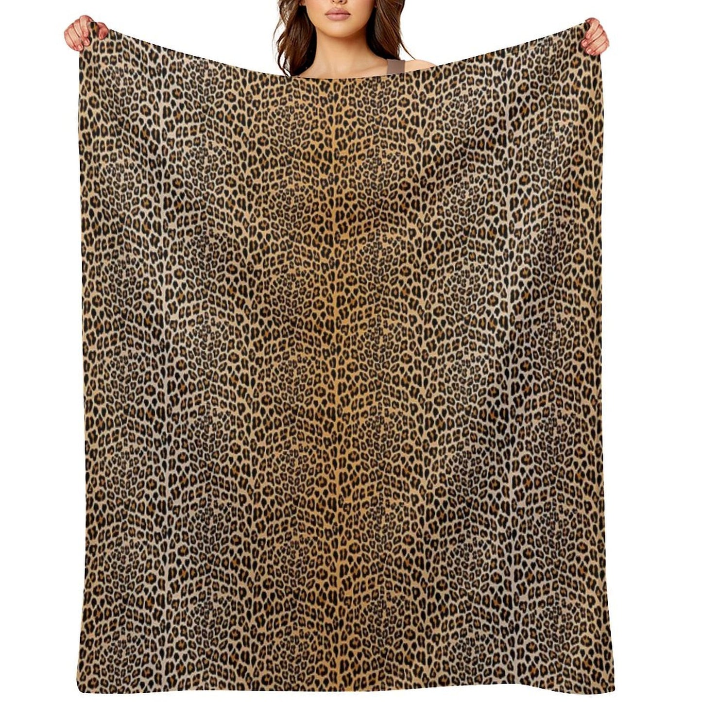Trendy Leopard Print Aesthetic – Wild Animal Pattern Design Throw Blanket