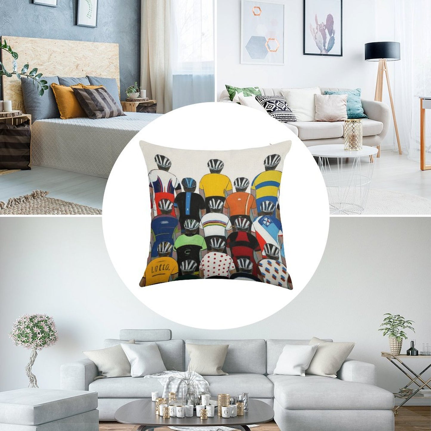 Maillots Shirt Linen Throw Pillow Cover