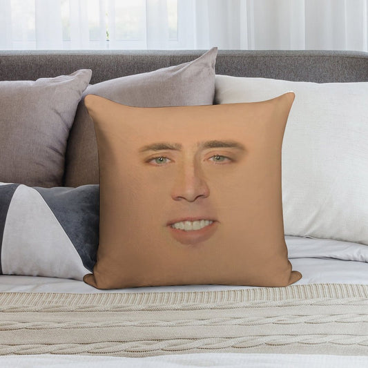 Nicolas Cage Giant Face Soft Anti-Pilling Throw Pillow