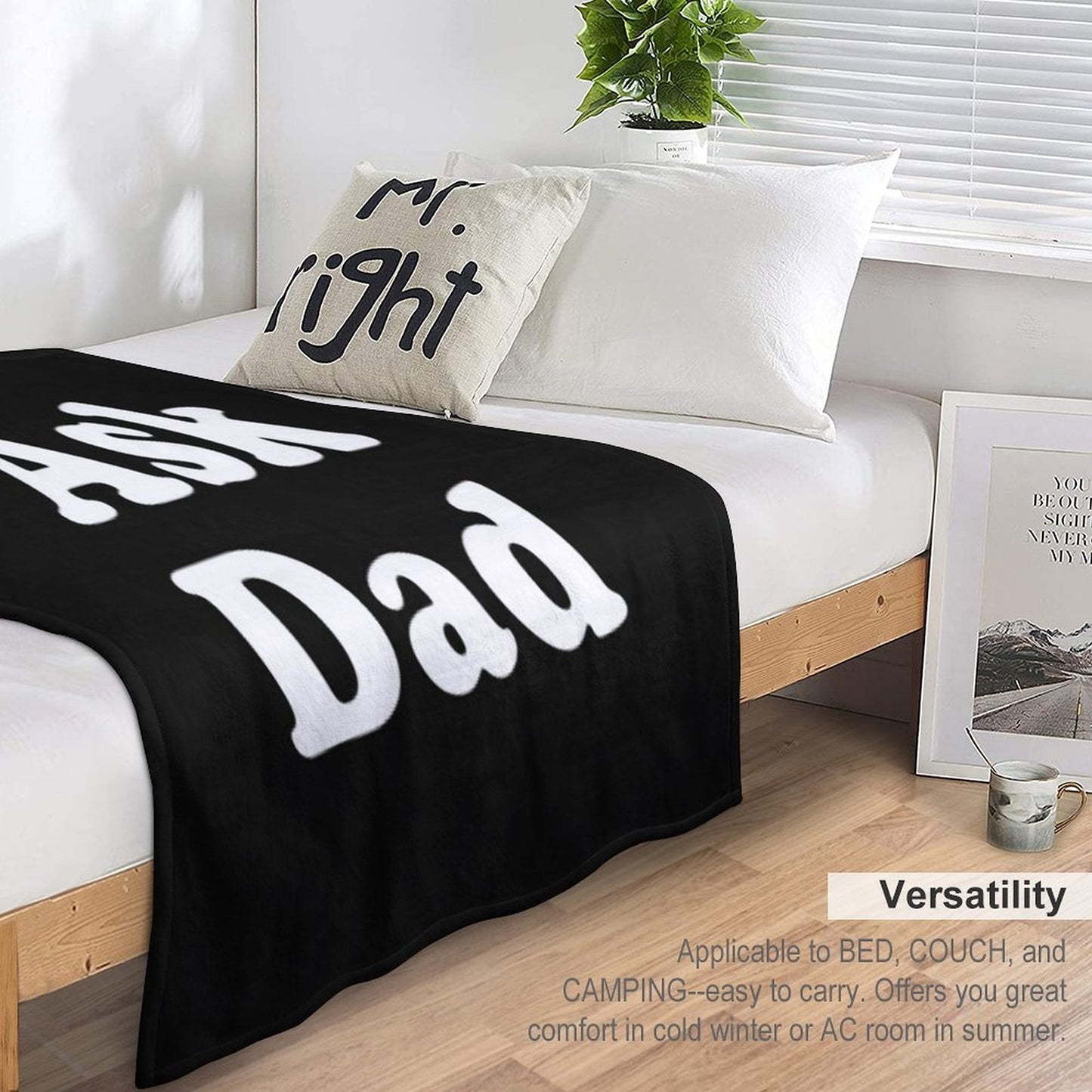 Go Ask Dad Throw Blanket