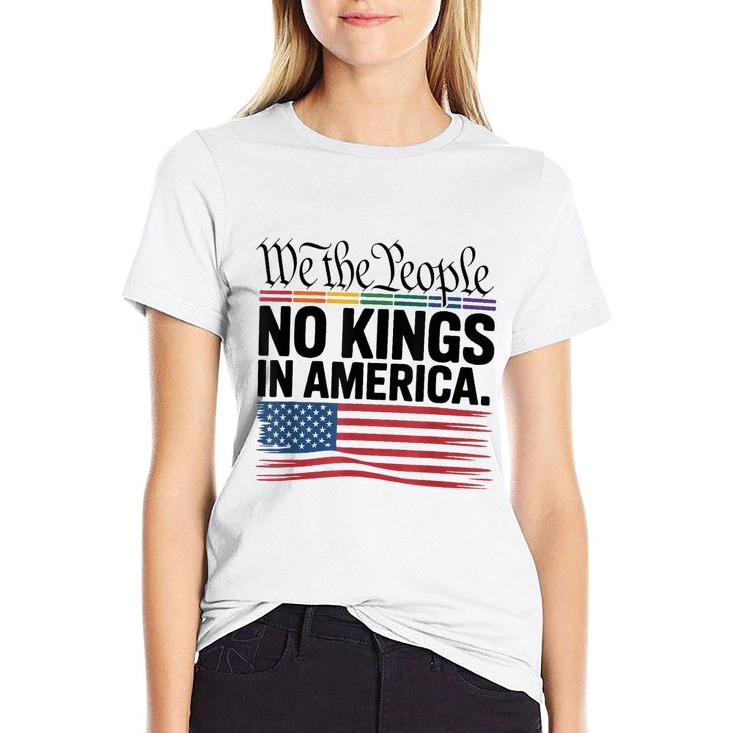 No Kings In America We The People Political Men Women Soft T-Shirt