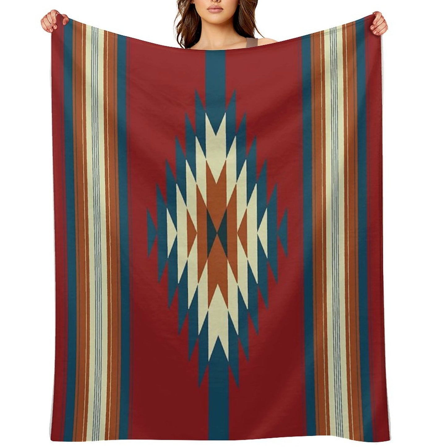 Southwestern Red Throw Blanket