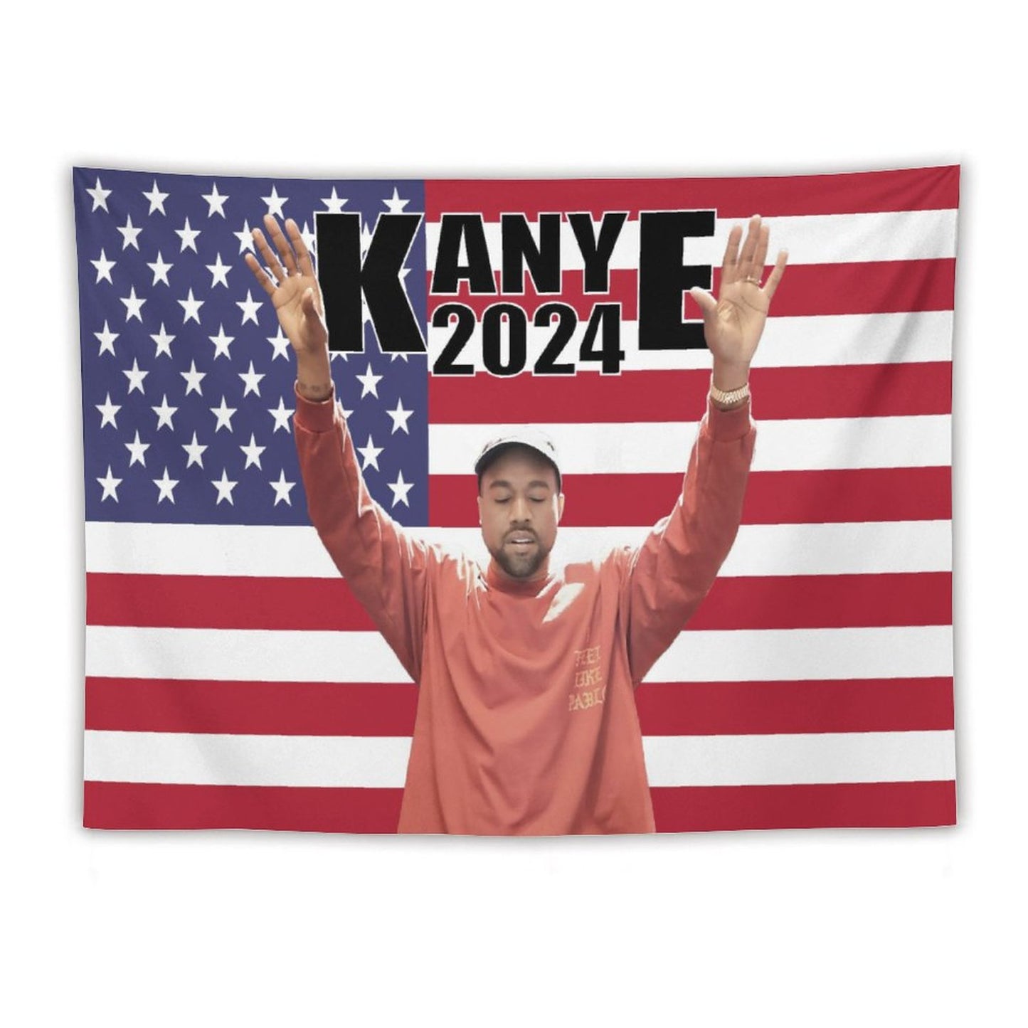 Kanye 2024 West America Flag Tapestry