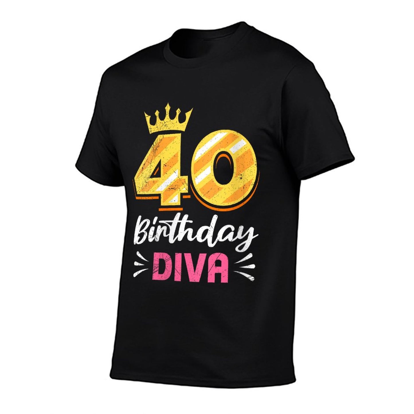 Womens 40th Birthday 40 BIRTHDAY DIVA 40 Years Women Slim-fit Cut T-Shirt