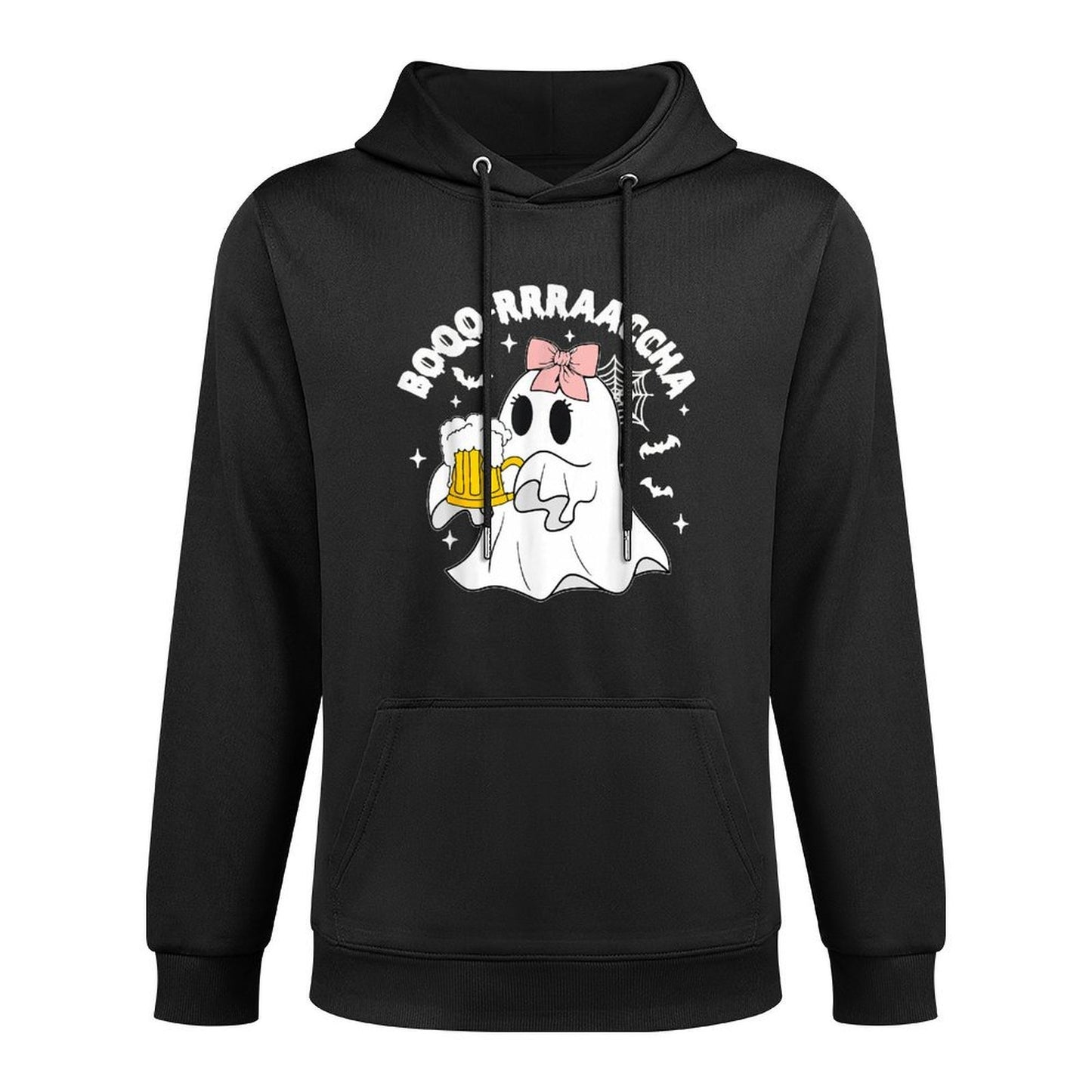 Boo-racha Funny Halloween Ghost Beer Design Borracha Funny Versatile Streetwear Hoodie