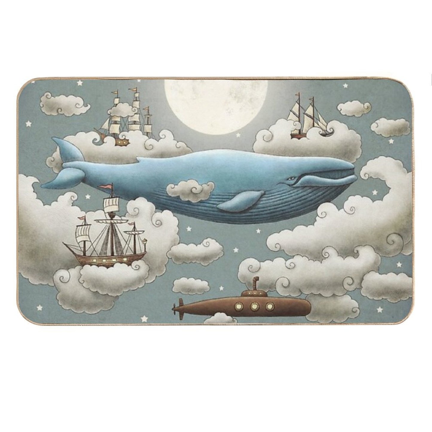 Ocean Meets Sky Bath Mat