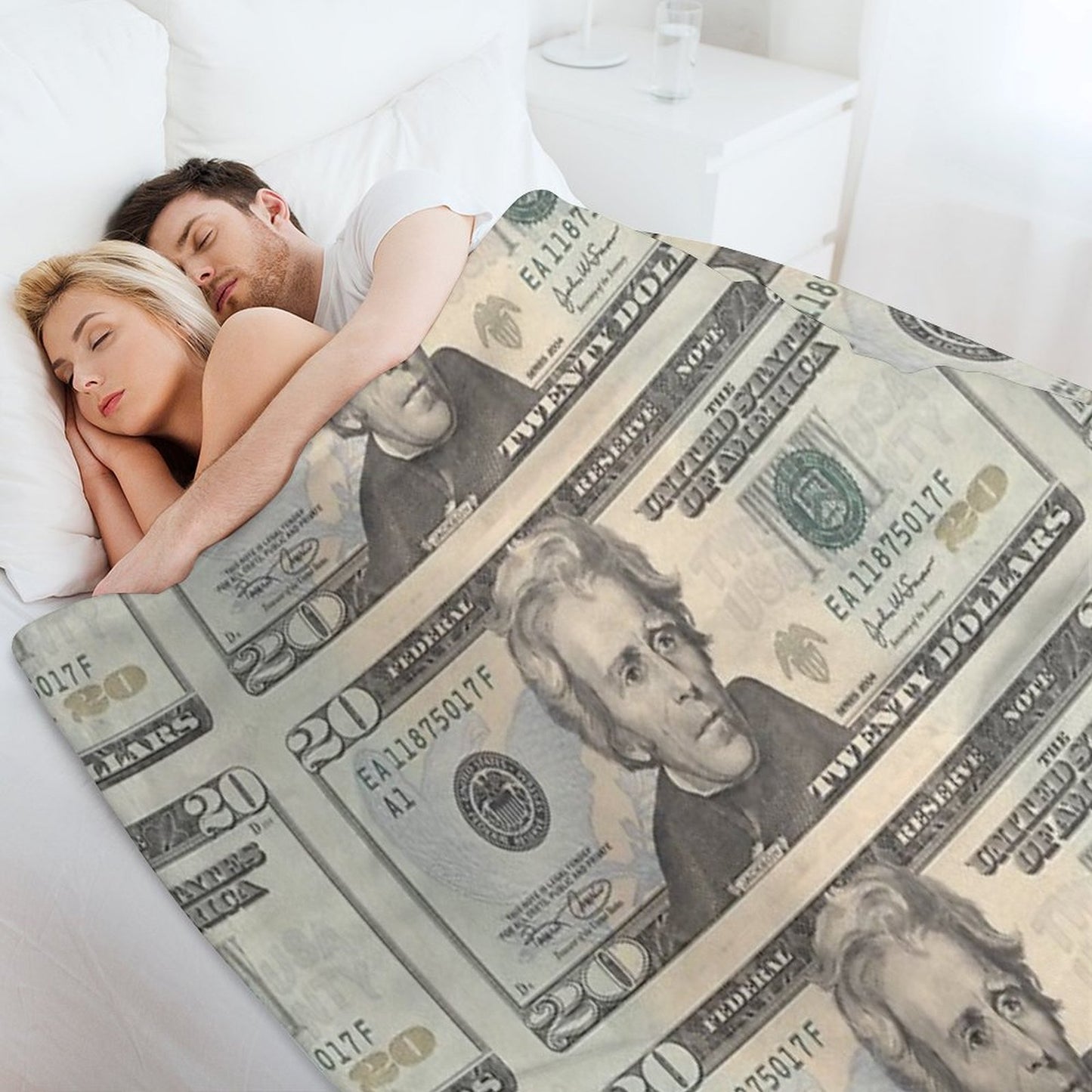 United States Twenty-dollar Bill - Andrew Jackson Throw Blanket