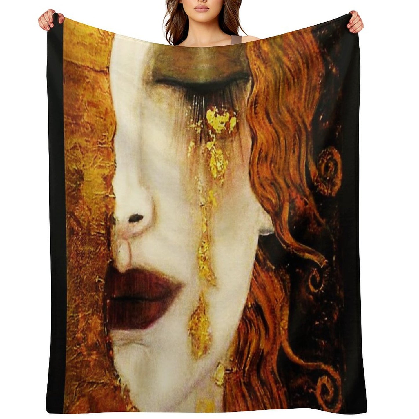 Klimt Golden Tears Throw Blanket