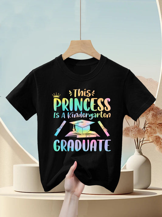 This Princess Is Kindergarten Graduate - Graduation Girl Kids T-Shirt