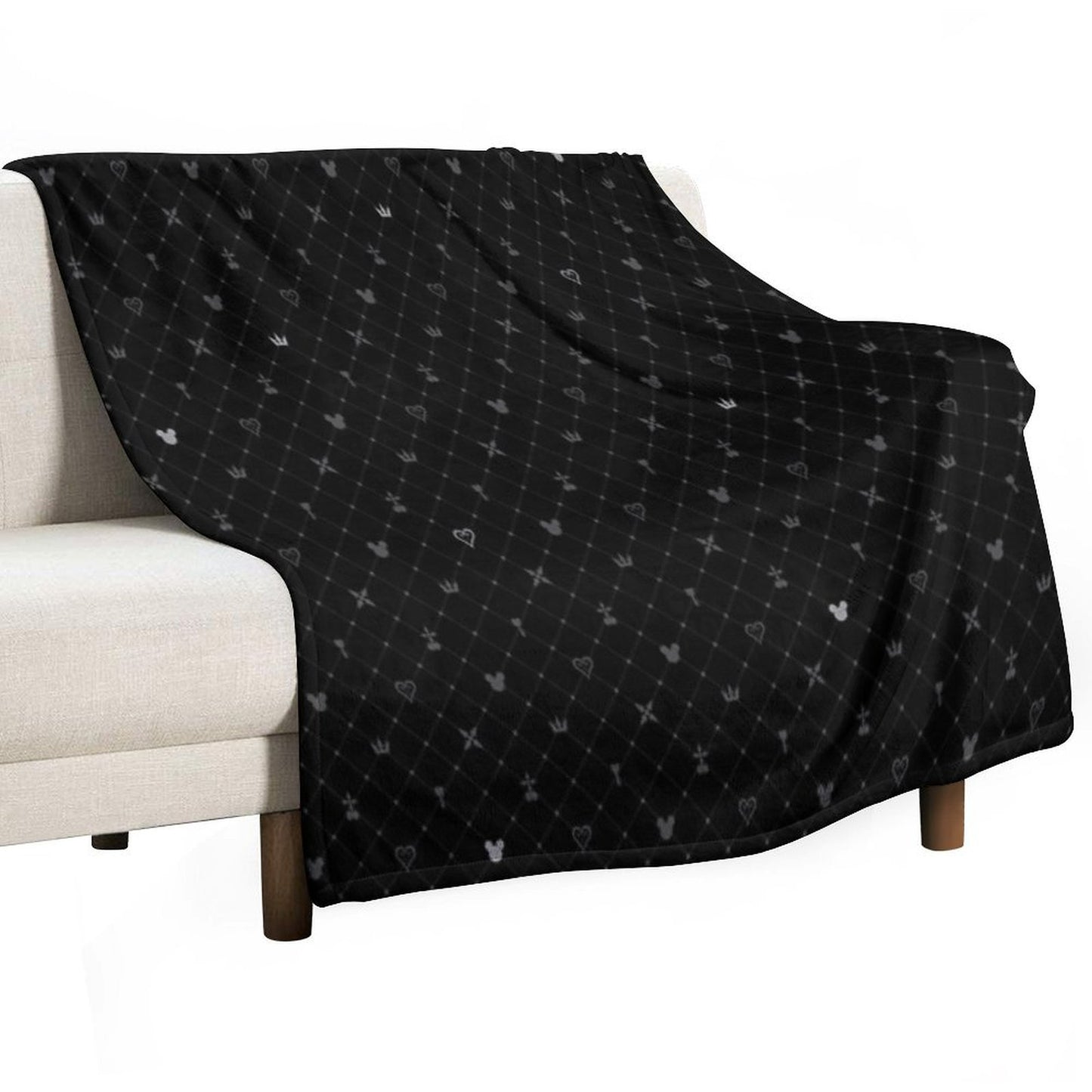 Kingdom Hearts Pattern Throw Blanket