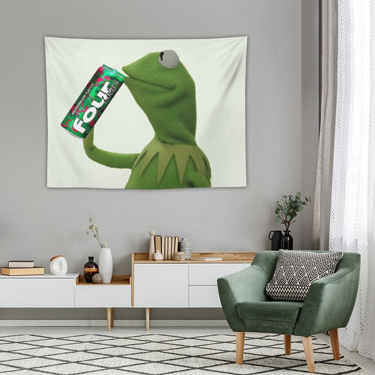 Kermit Sips Four Loko Tapestry