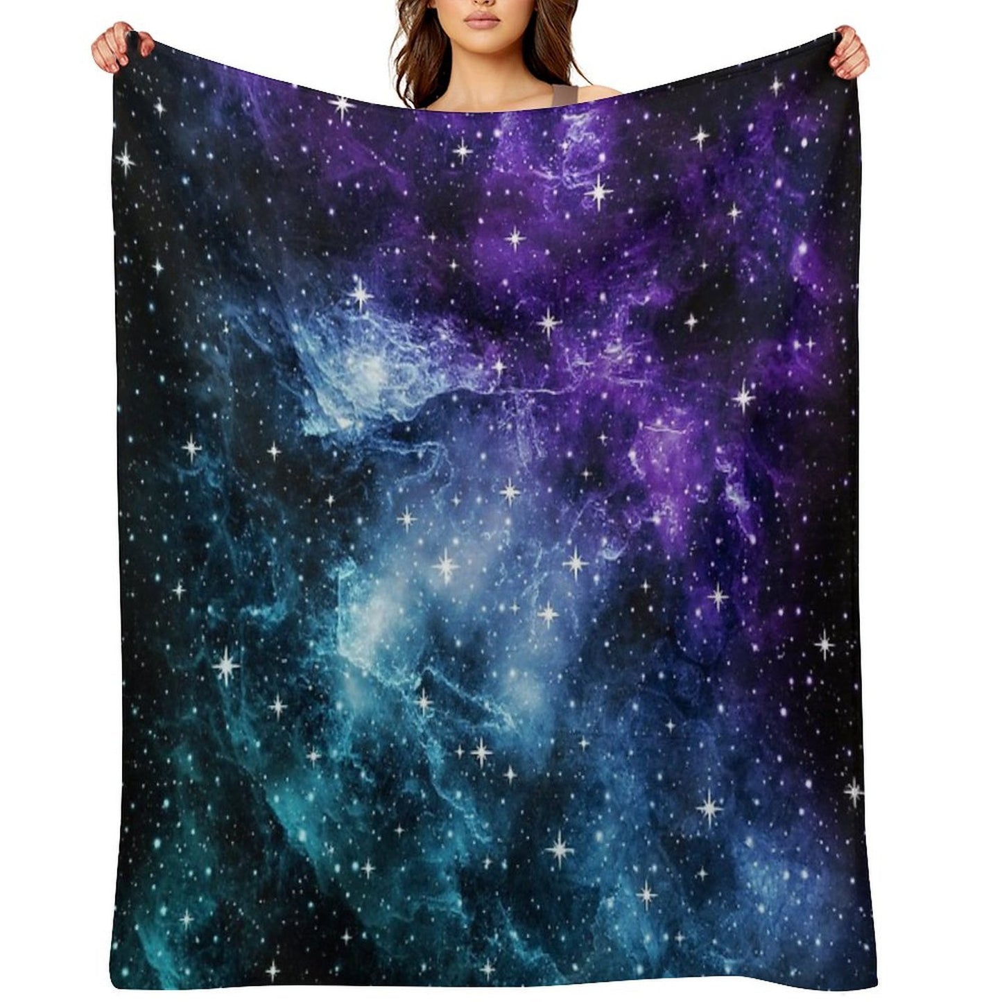 Purple Teal Galaxy Nebula Dream #1 #decor #art Throw Blanket