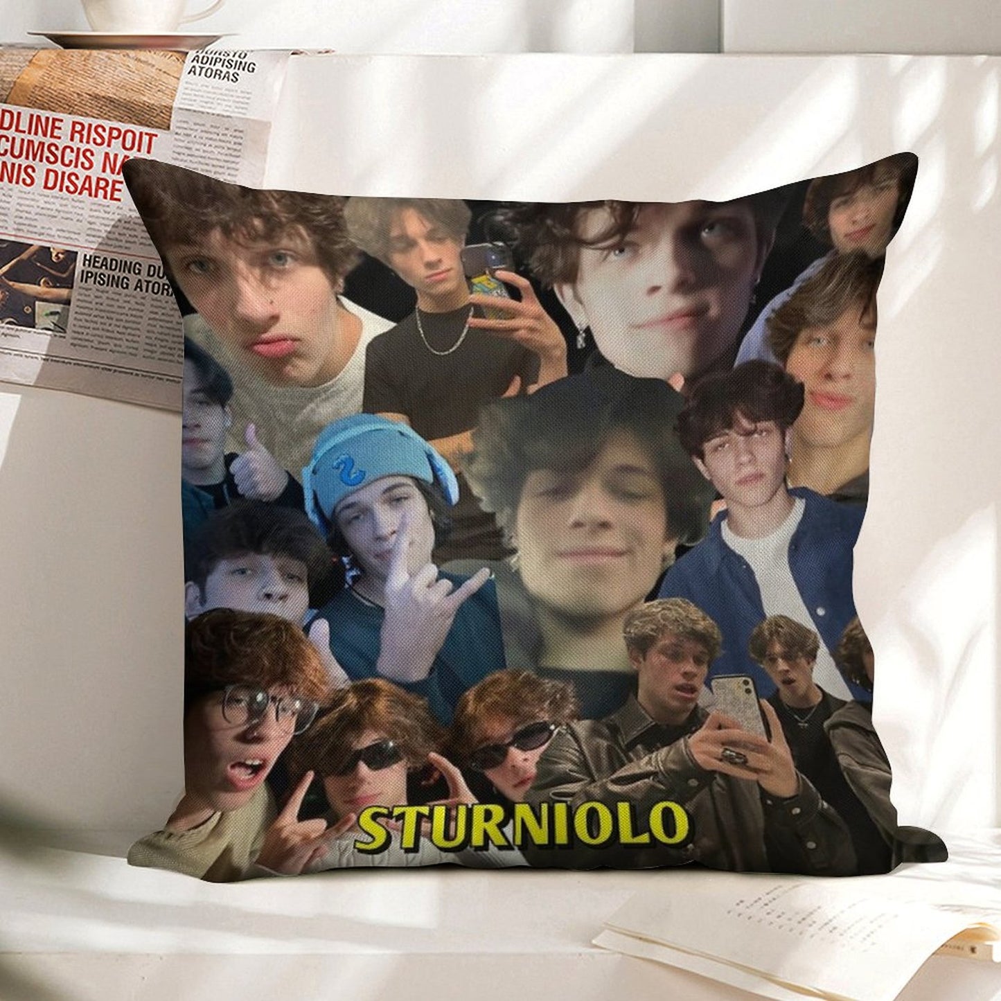 Sturniolo Triplets Iconic Linen Throw Pillow Cover