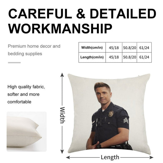Tim Bradford Linen Throw Pillow Cover