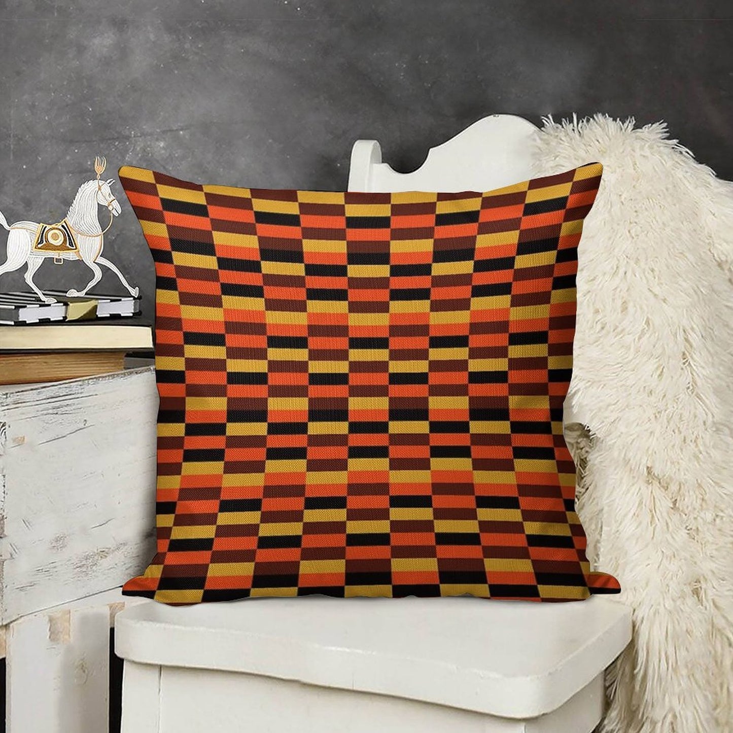 London Underground Train Seat Cover Linen Throw Pillow Cover