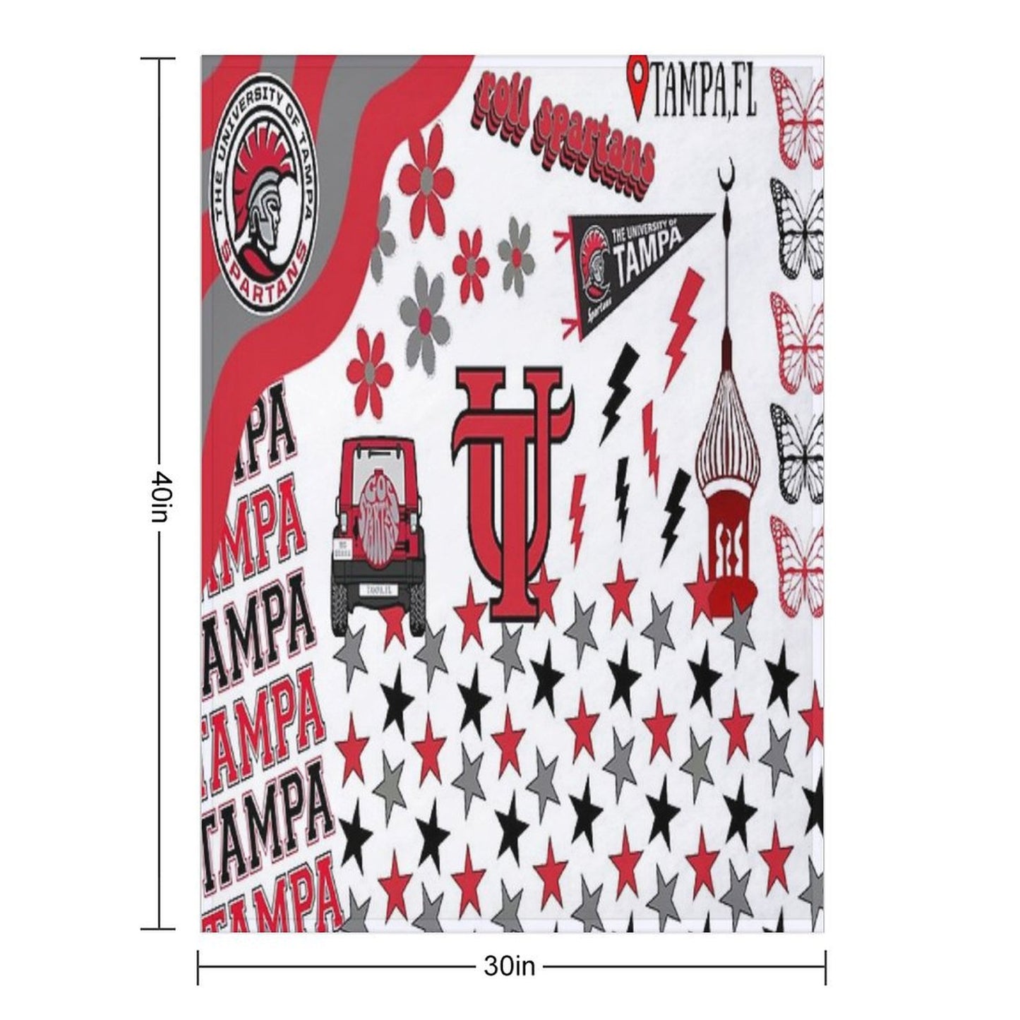 UT Collage Throw Blanket