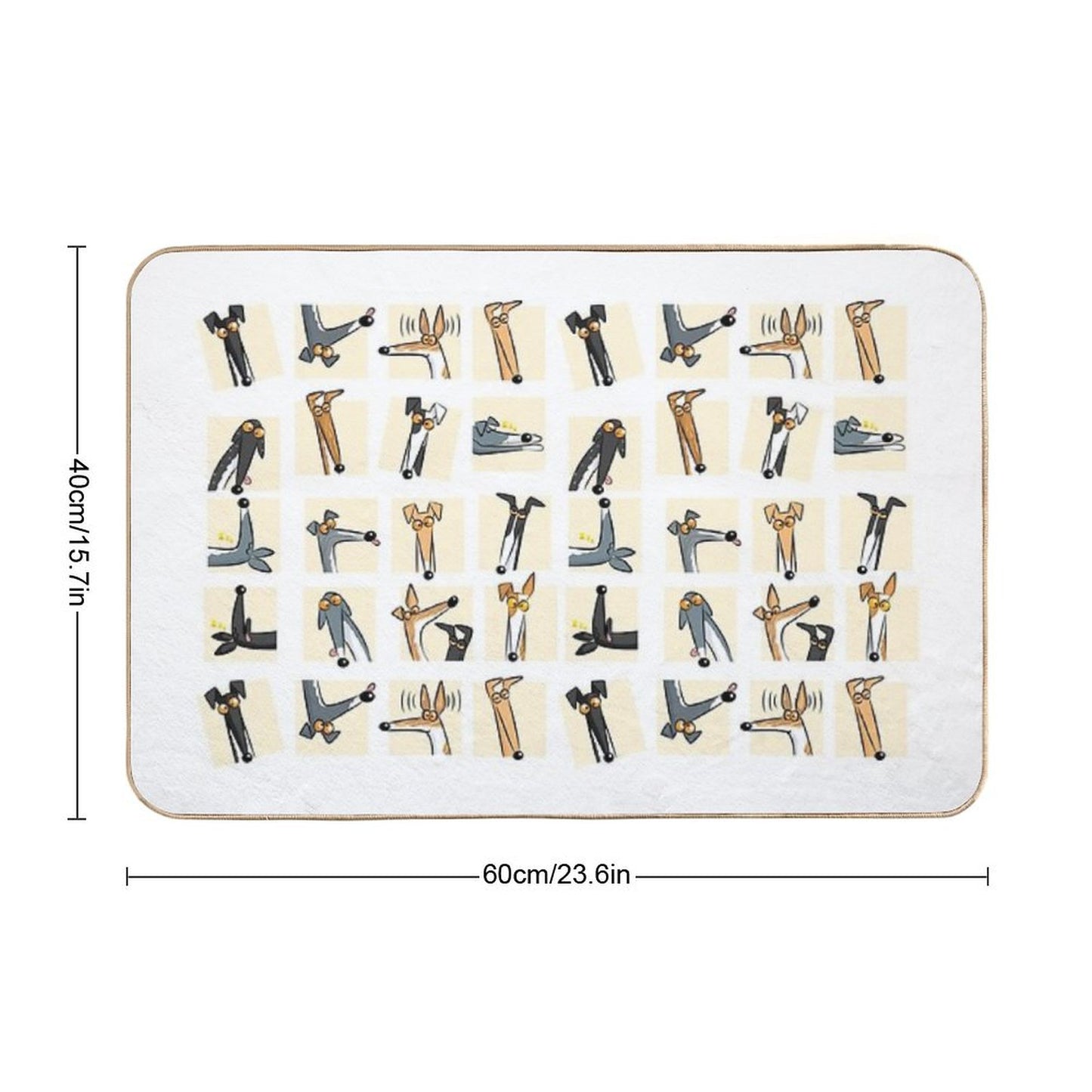 Heads Up Cream Bath Mat