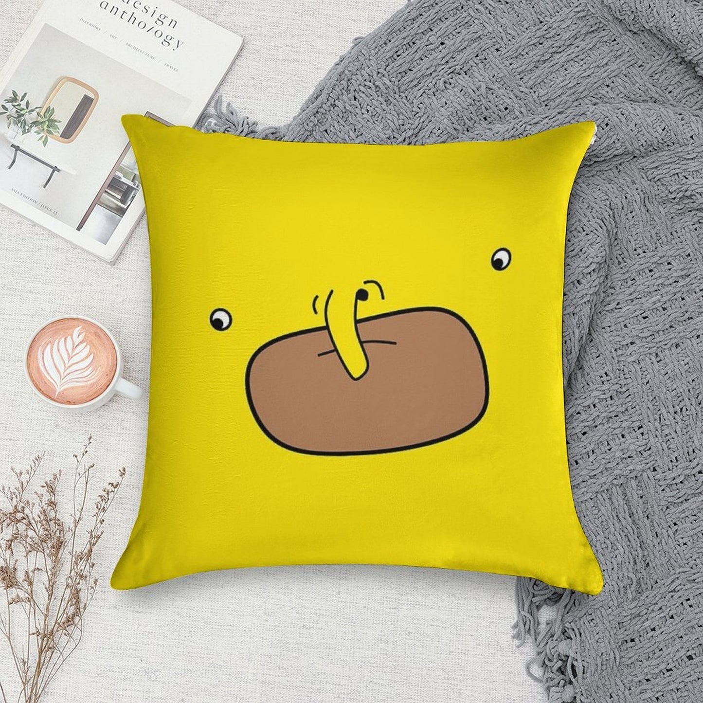 Choomah Face Soft Ultra-Soft Texture Throw Pillow