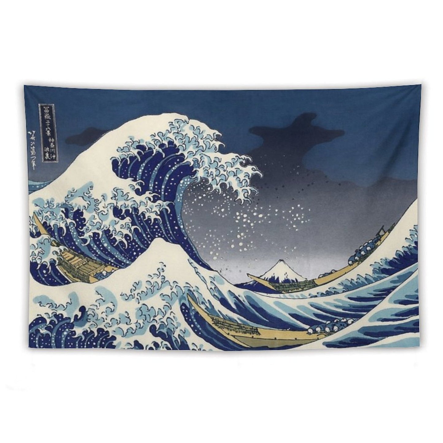 Great Wave Kanagawa Night Tapestry