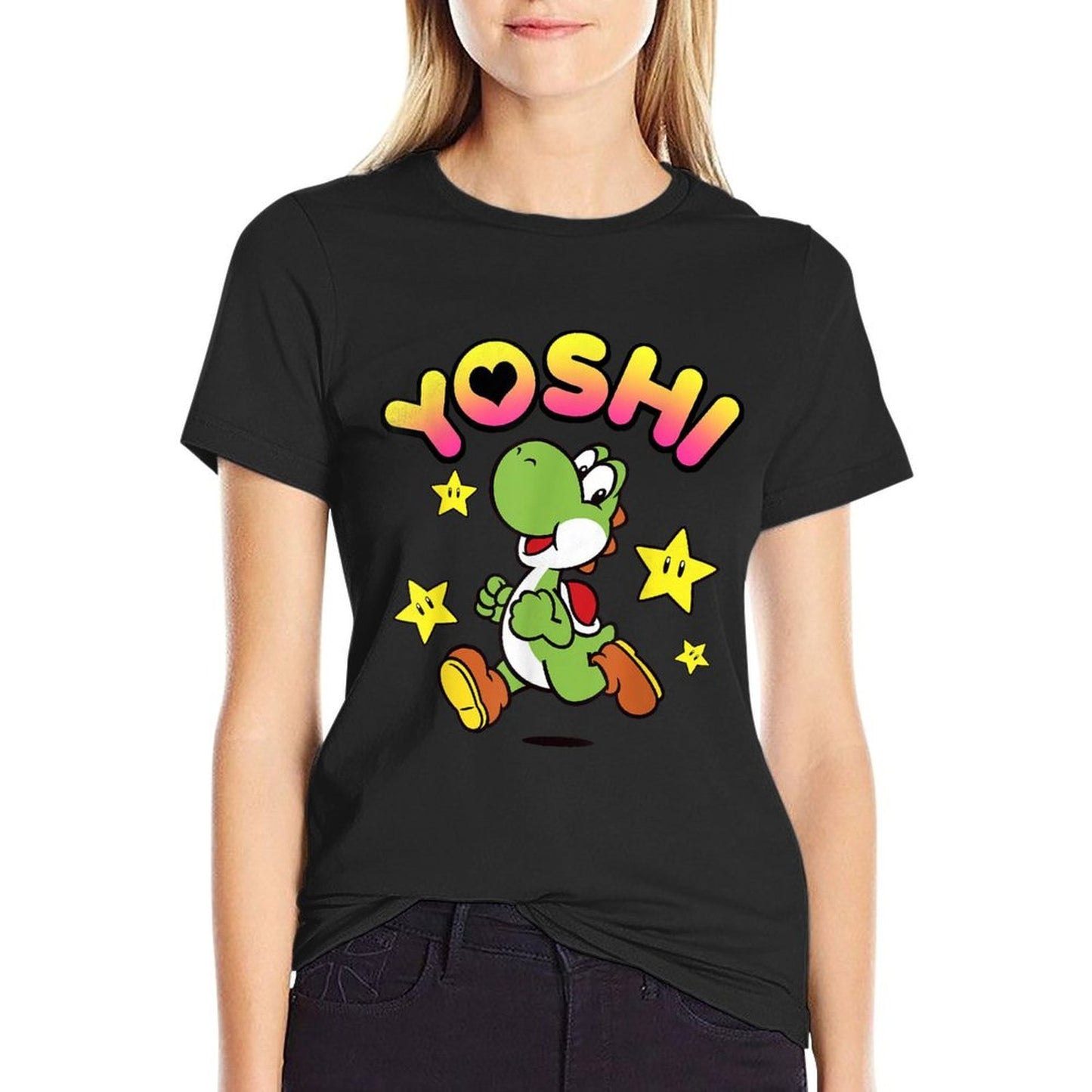 Nintendo Super Mario Yoshi Star Power Sprint Graphic Relaxed-fit T-Shirt