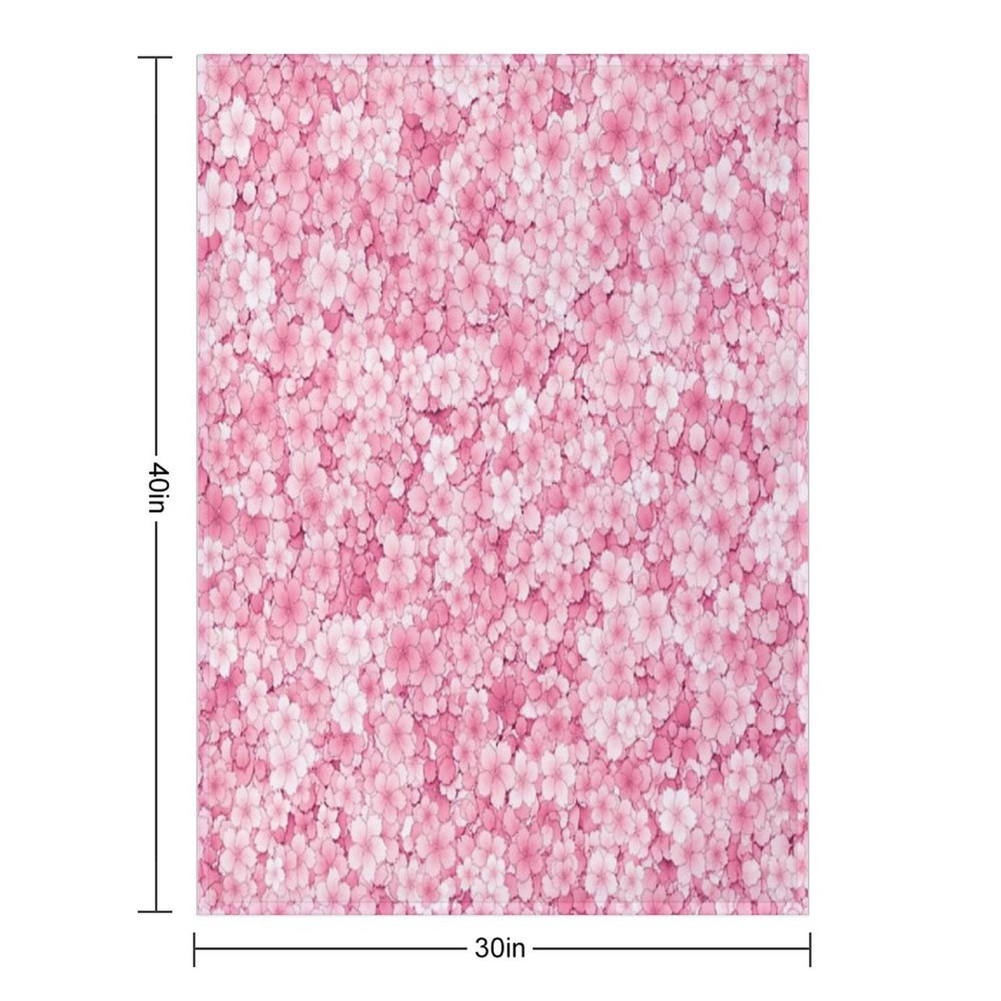 Falling Sakura Cherry Blossom Throw Blanket