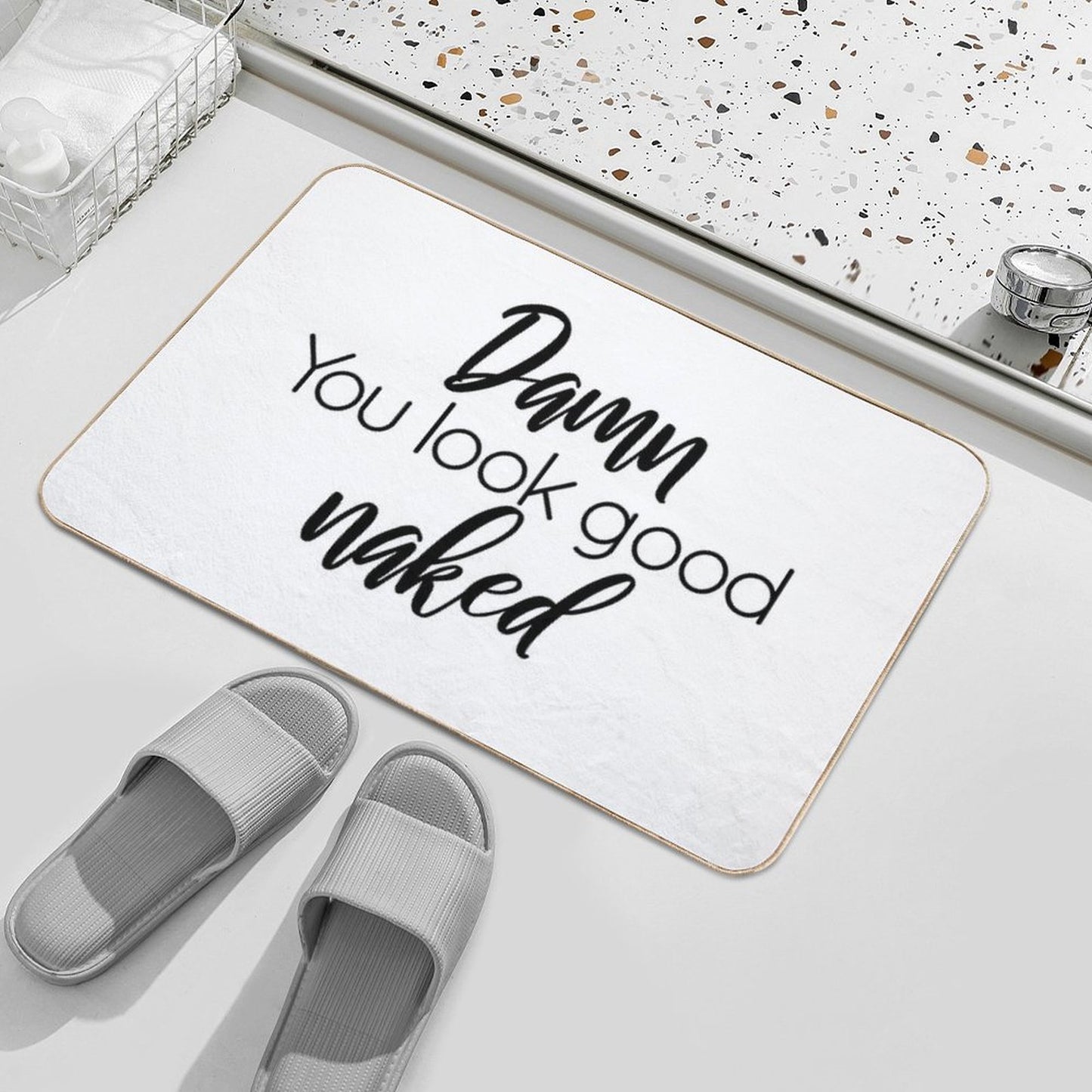 Damn You Look Good Naked Bath Mat