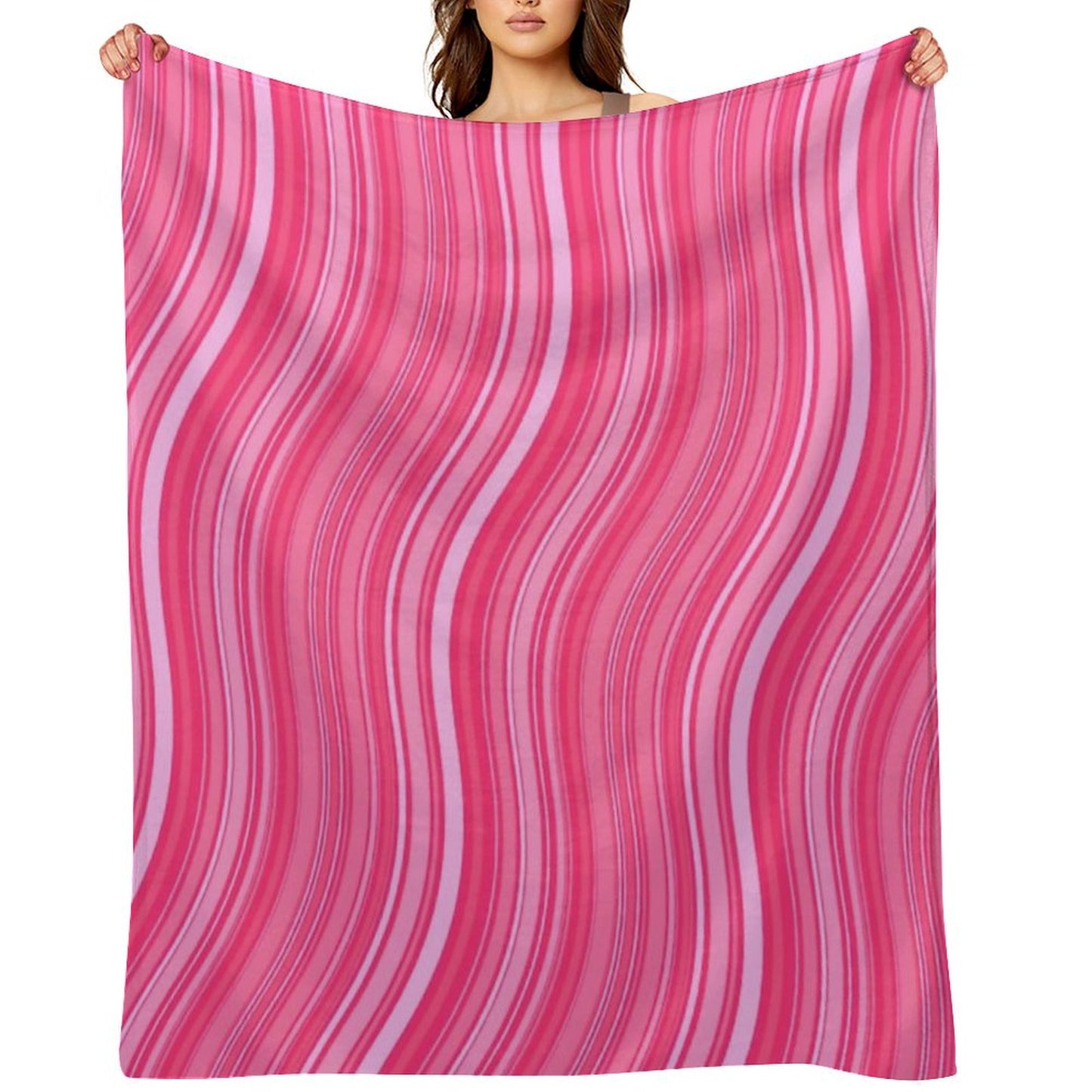 Vibrant Pink Flow Throw Blanket