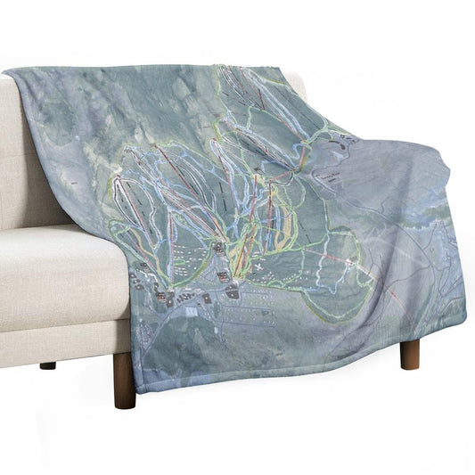 Sunday River Resort Trail Map Throw Blanket