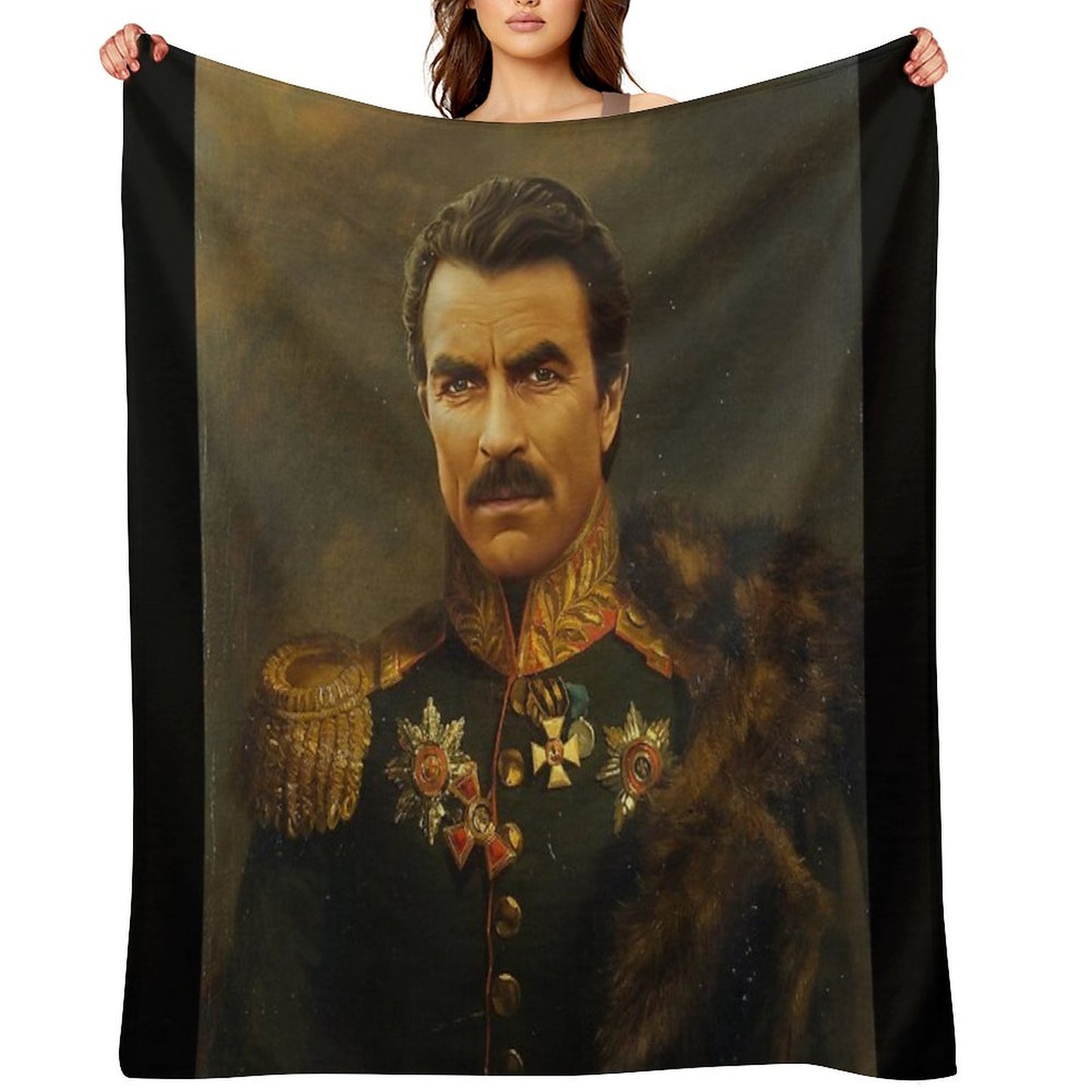 Tom Selleck - Replaceface Throw Blanket