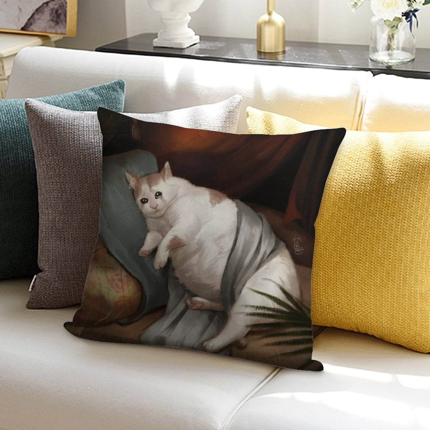 Crying in Renaissance Soft Short Plush Fabric Throw Pillow