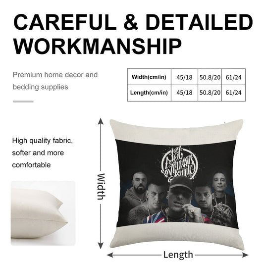 187-Strassenbande Linen Throw Pillow Cover
