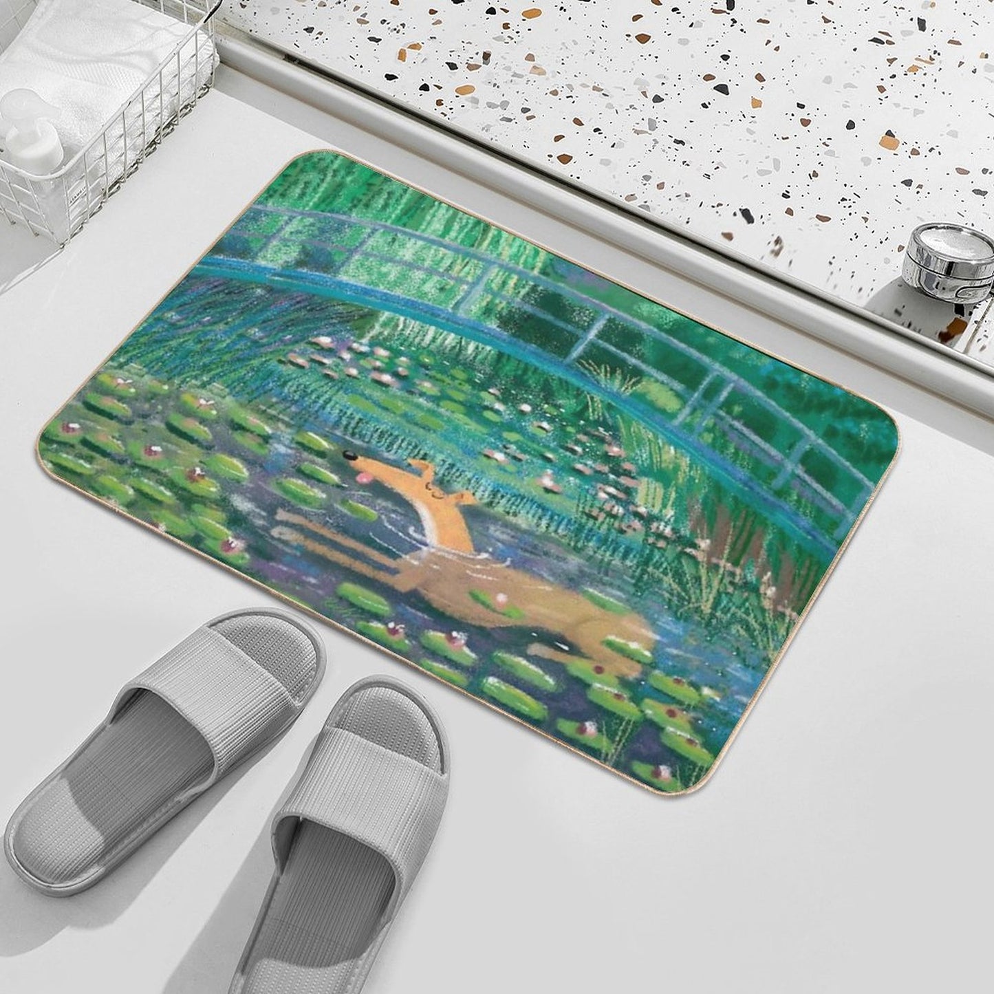 Greympressionism Bath Mat