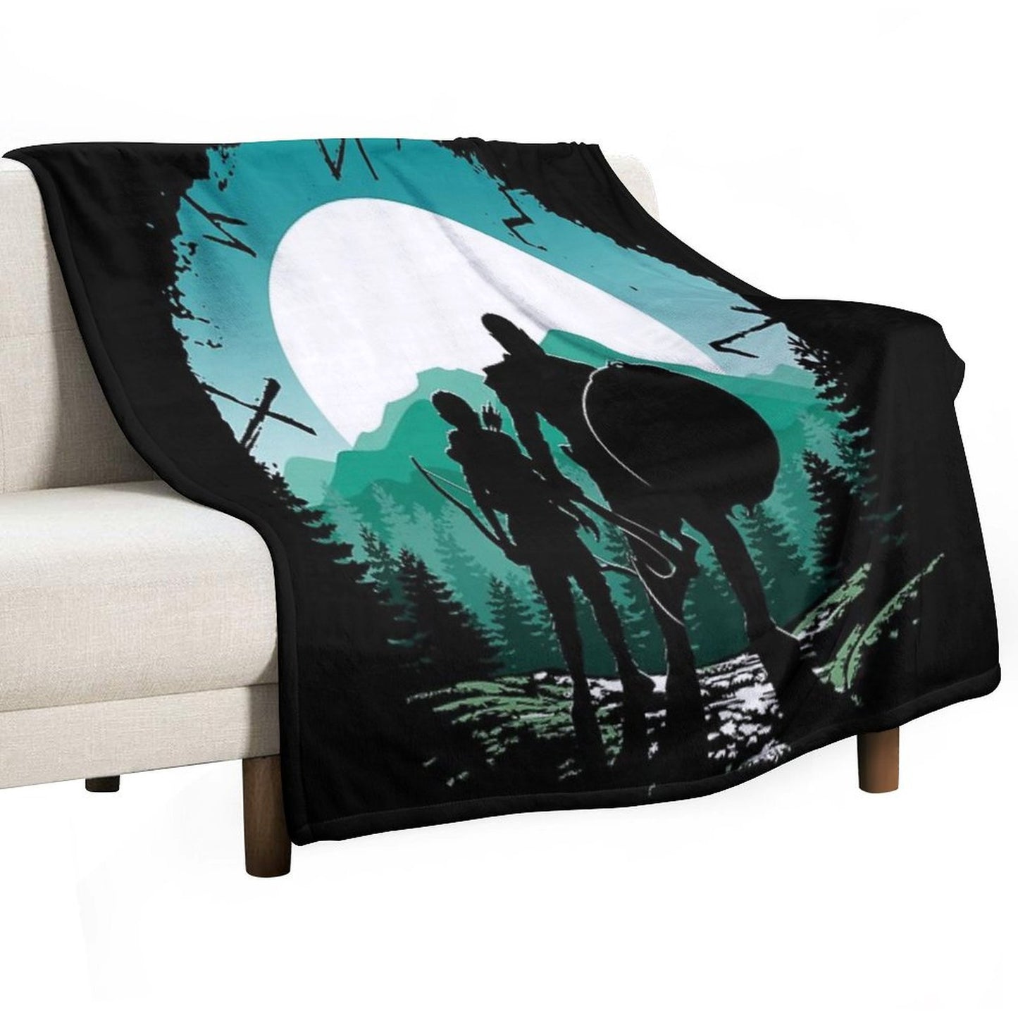 Kratos And Son Throw Blanket