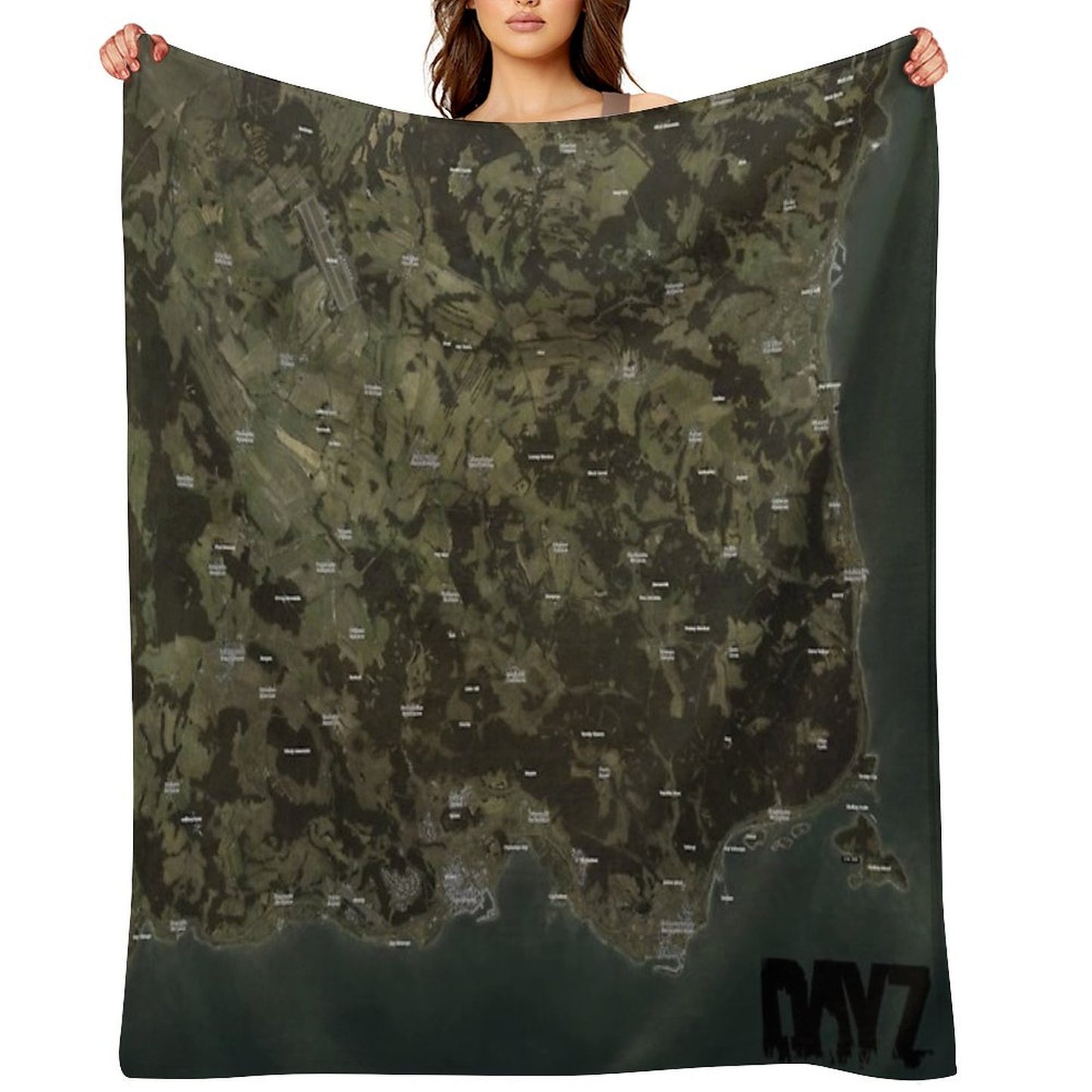 Day Z Map Throw Blanket