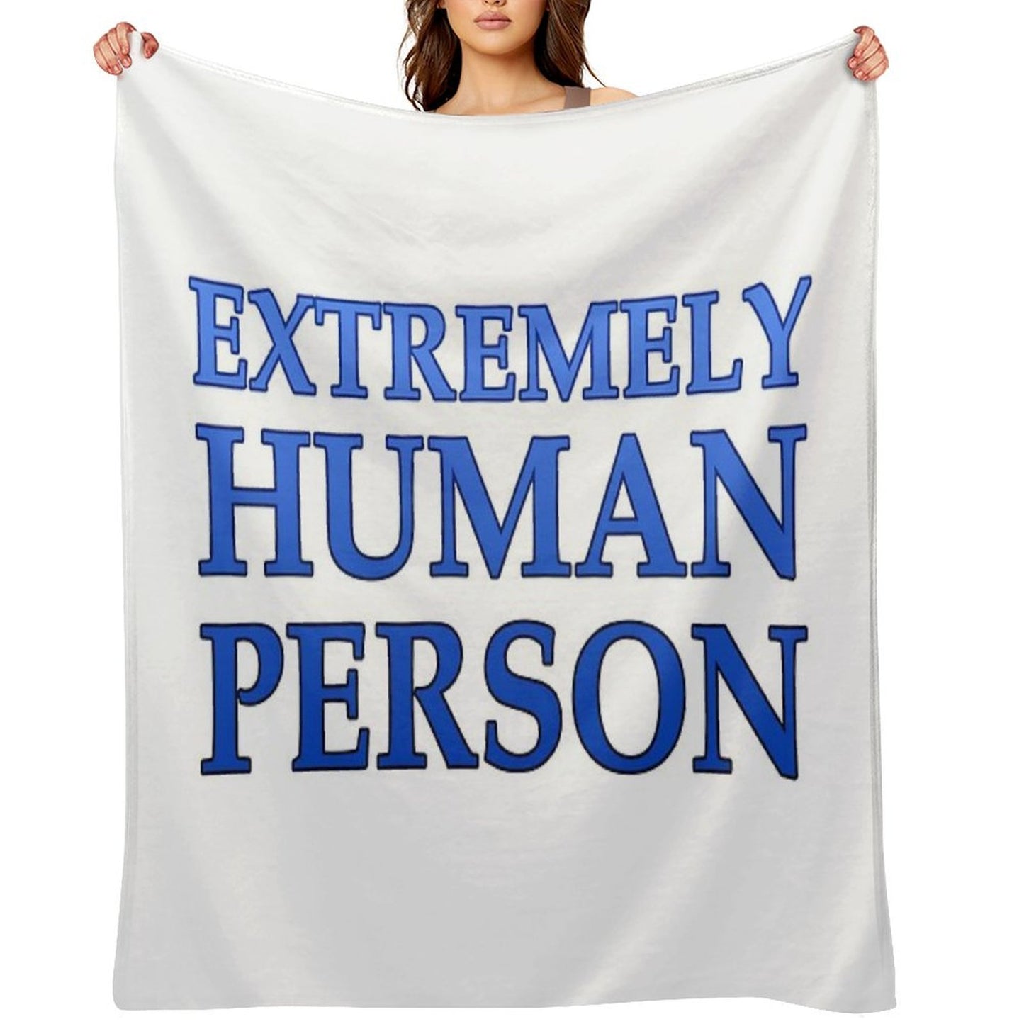 Extremely Human Person Throw Blanket