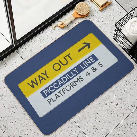 London Underground Way Out Sign (Picadilly Line) Bath Mat