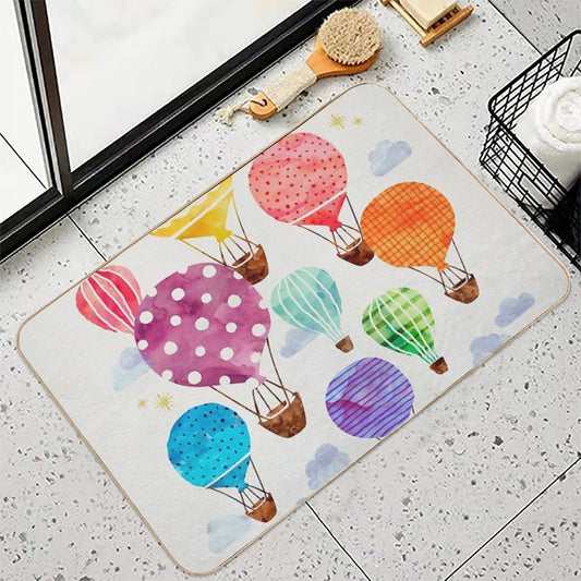 Hot Air Balloon Odorless Bath Mat