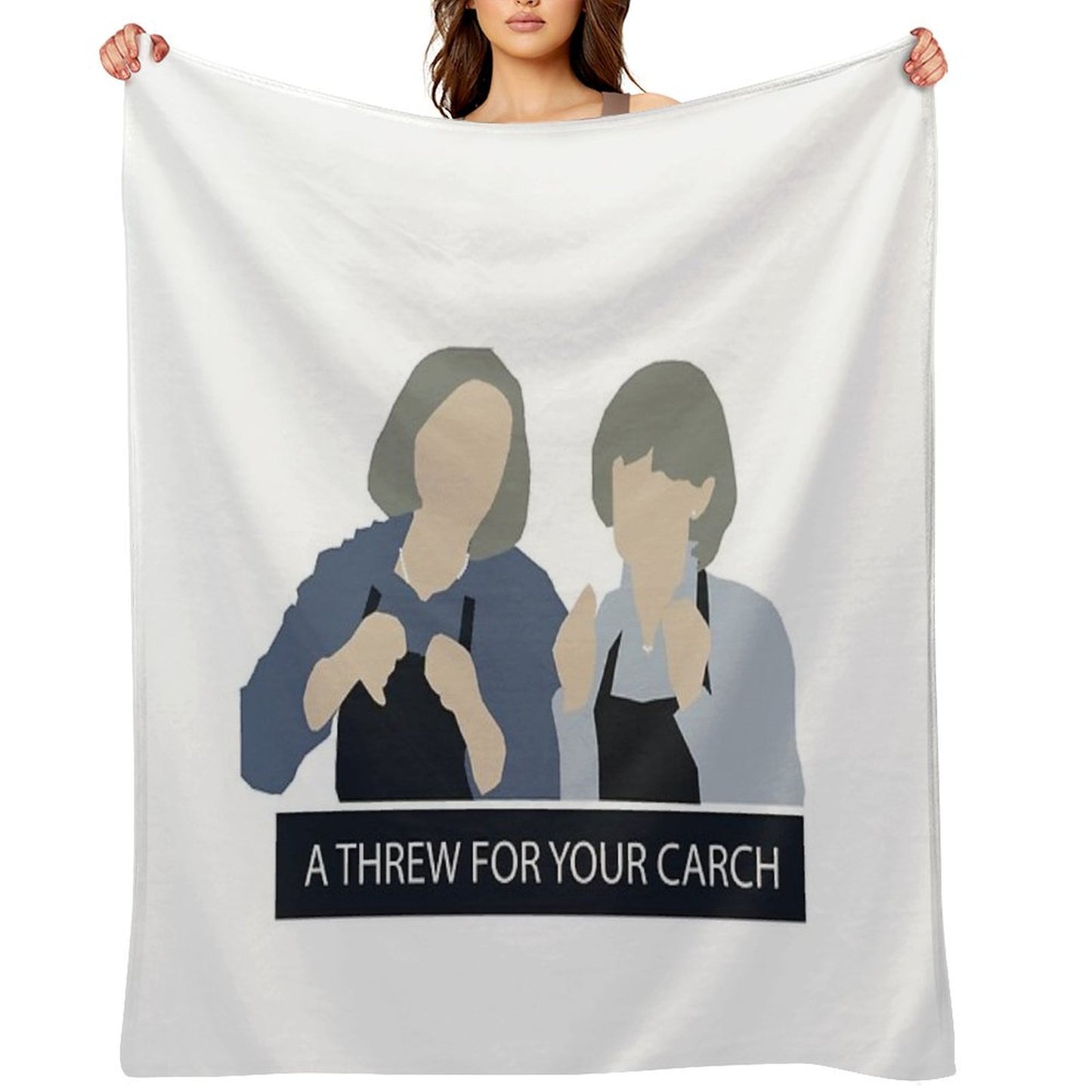 Prude And Trude - Kath And Kim Throw Blanket