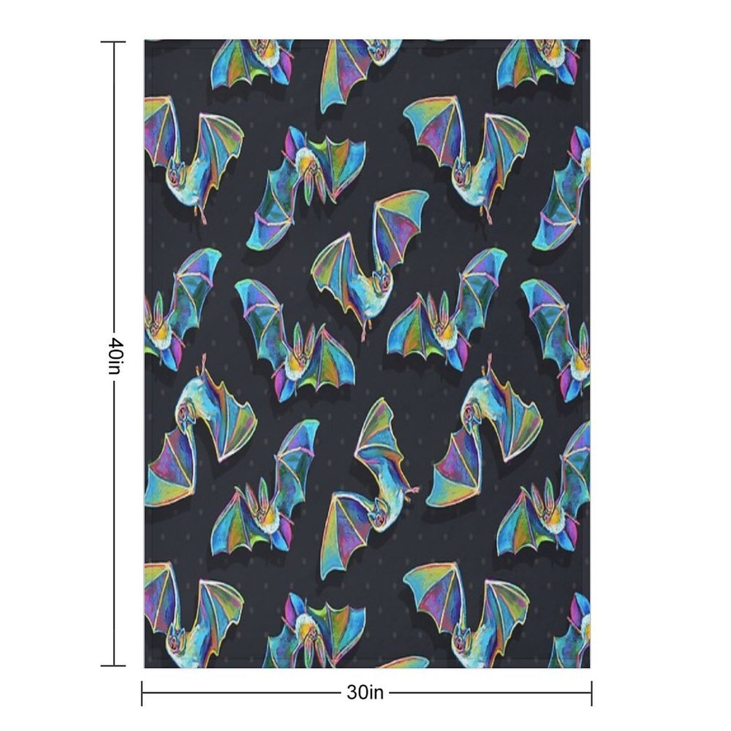 Psychedelic Bat Pattern by Robert Phelps Throw Blanket