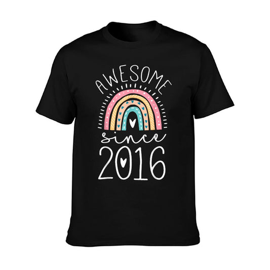 Awesome Since 2016 9th Birthday Rainbow Gifts Born In 2016 T-Shirt