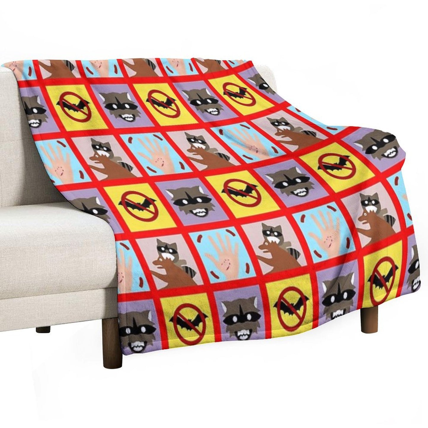 Rabies Quilt Throw Blanket